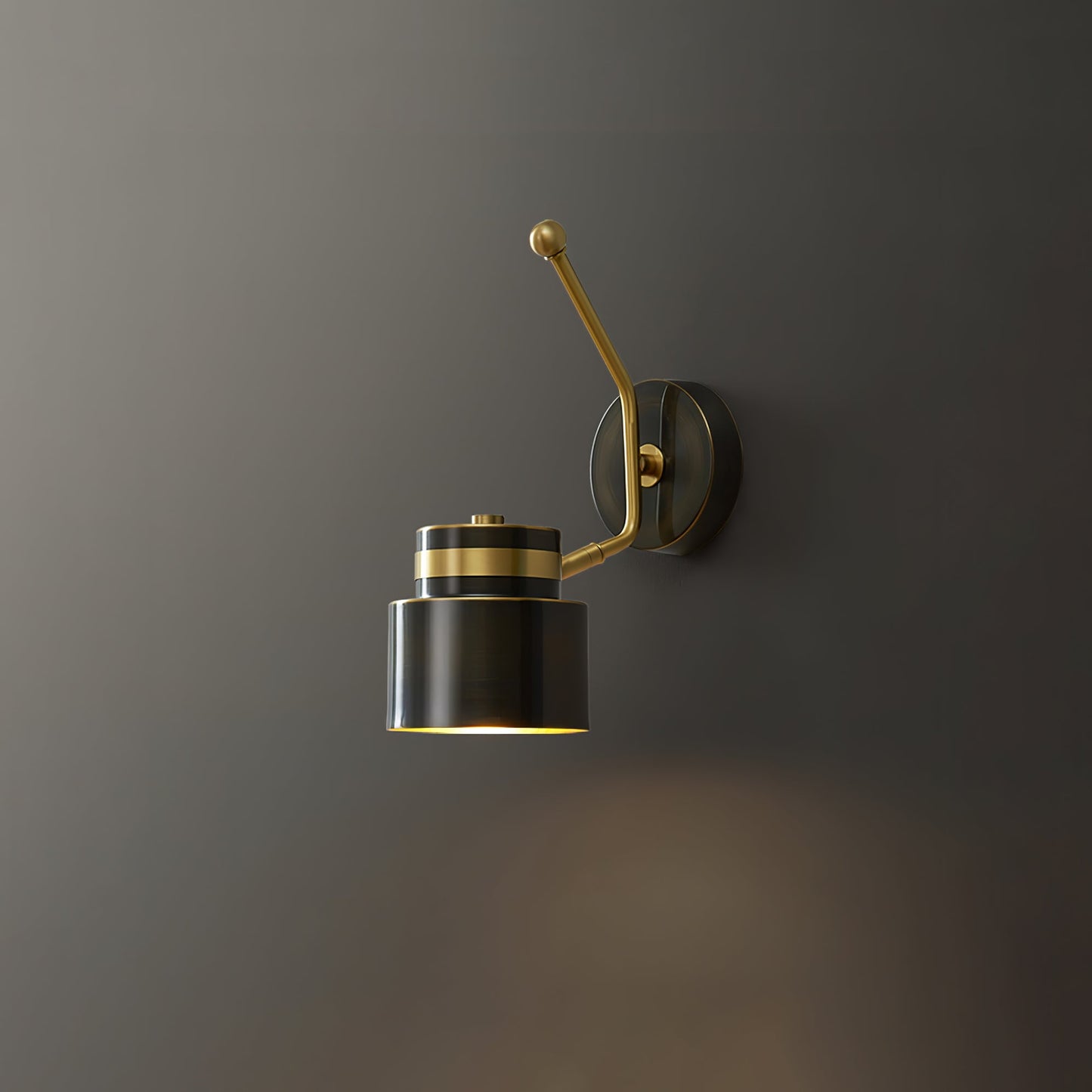 Brass Cylinder Wall Lamp