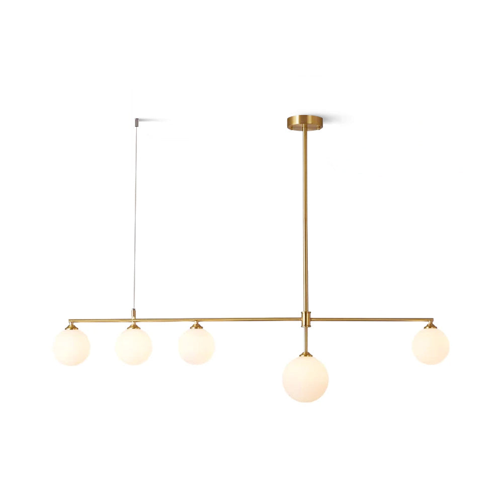 Brass Globe Chandelier