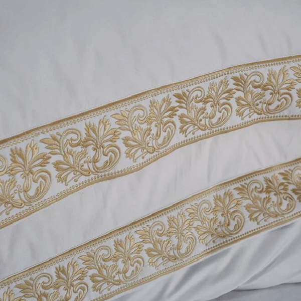 Brizia Luxury Egyptian Cotton Embroidery Duvet Cober Set