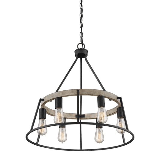 Brockton - 24 Inch 6 Light Chandelier