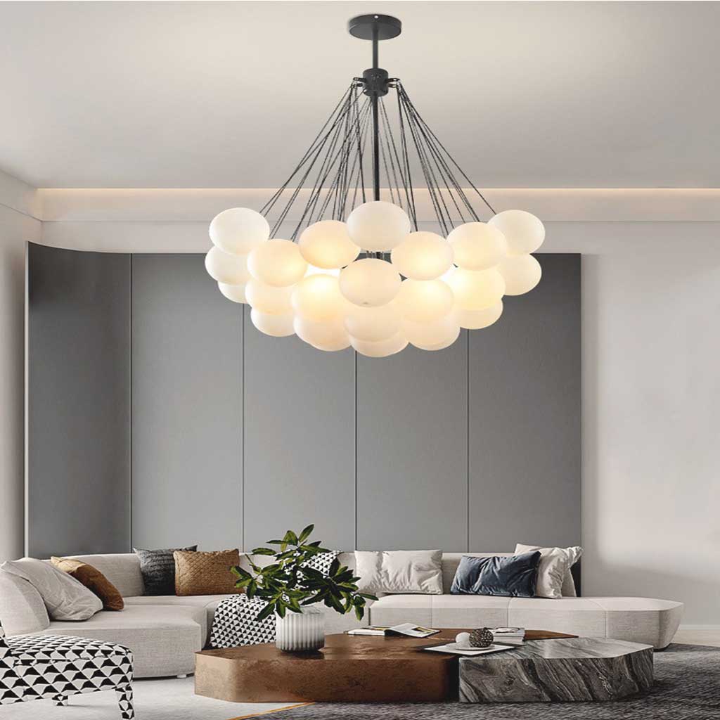 Chandelier Decorative Nordic Modern Glass Ball Bubble, 19/37 Lights