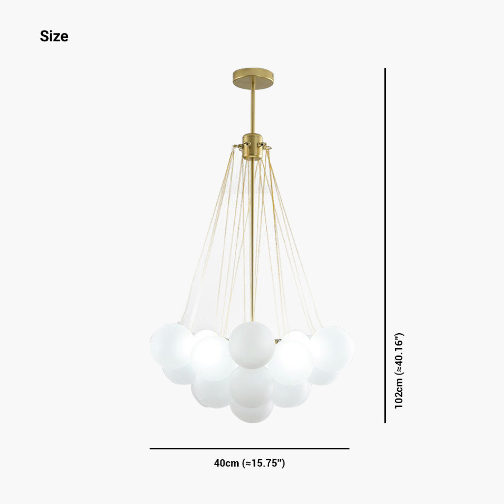 Chandelier Decorative Nordic Modern Glass Ball Bubble, 19/37 Lights