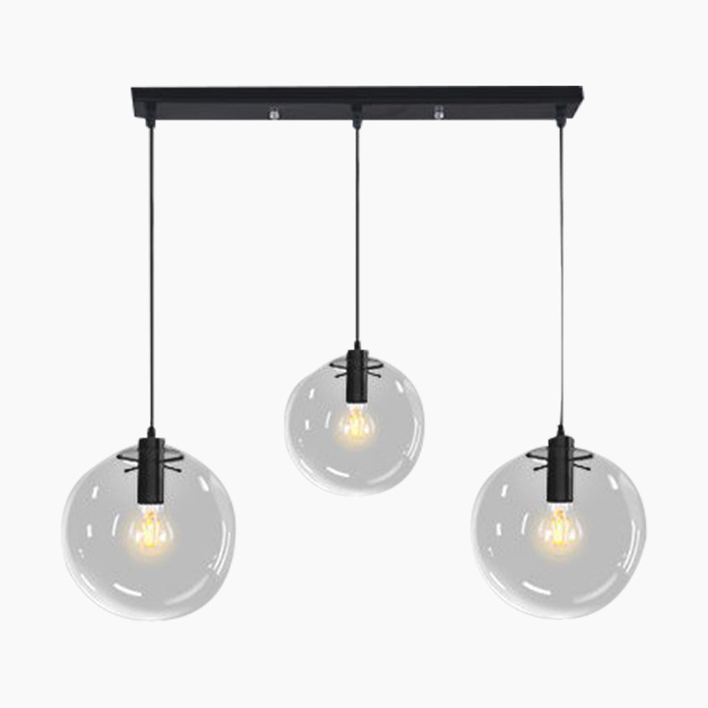 Pendant Light Modern Minimalist Bubble, Iron & Glass