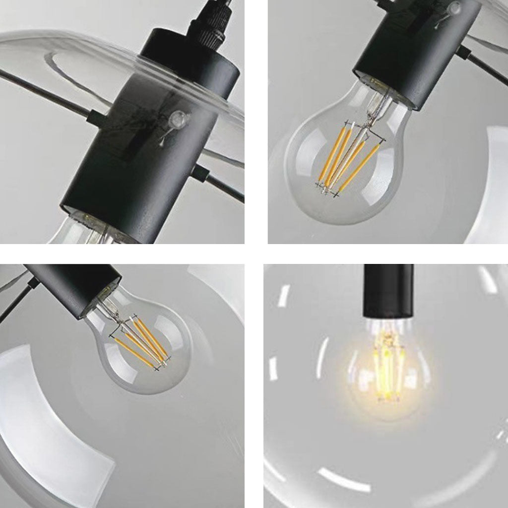 Pendant Light Modern Minimalist Bubble, Iron & Glass
