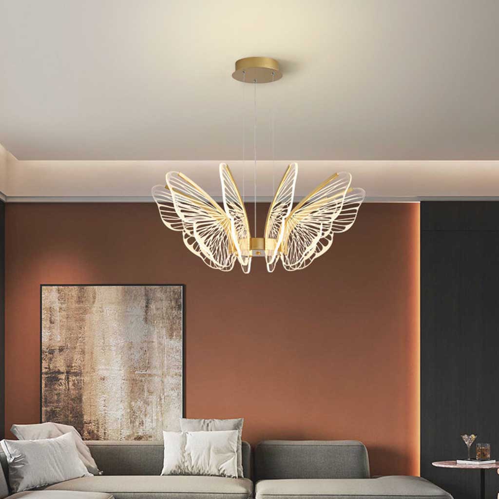 Chandelier Modern Luxury Elegant Acrylic, Butterfly/Leaf