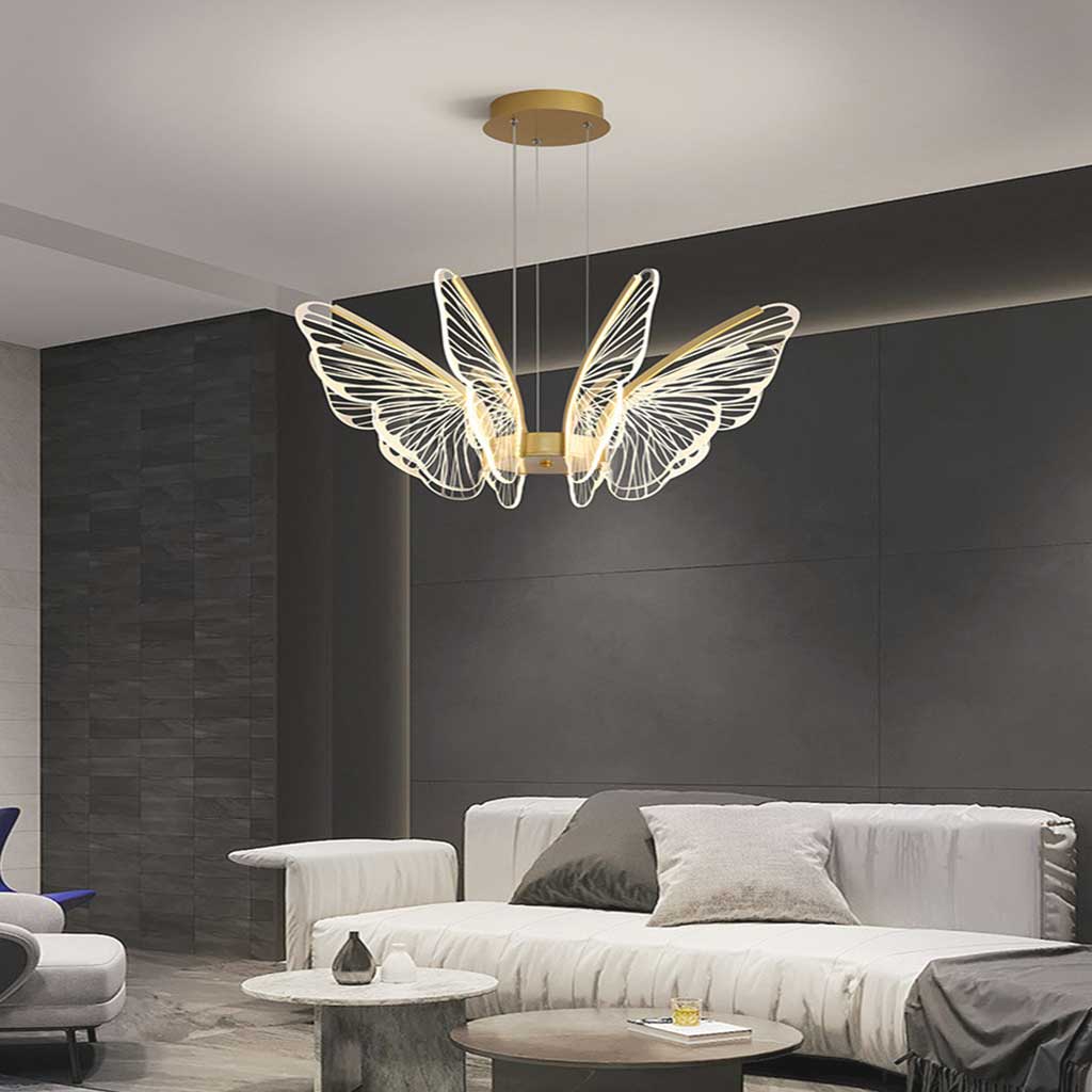 Chandelier Modern Luxury Elegant Acrylic, Butterfly/Leaf