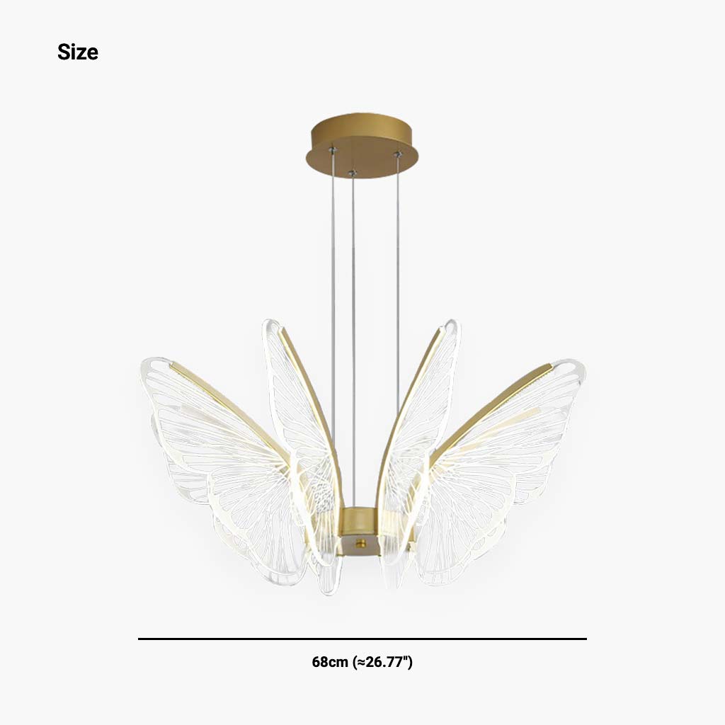 Chandelier Modern Luxury Elegant Acrylic, Butterfly/Leaf