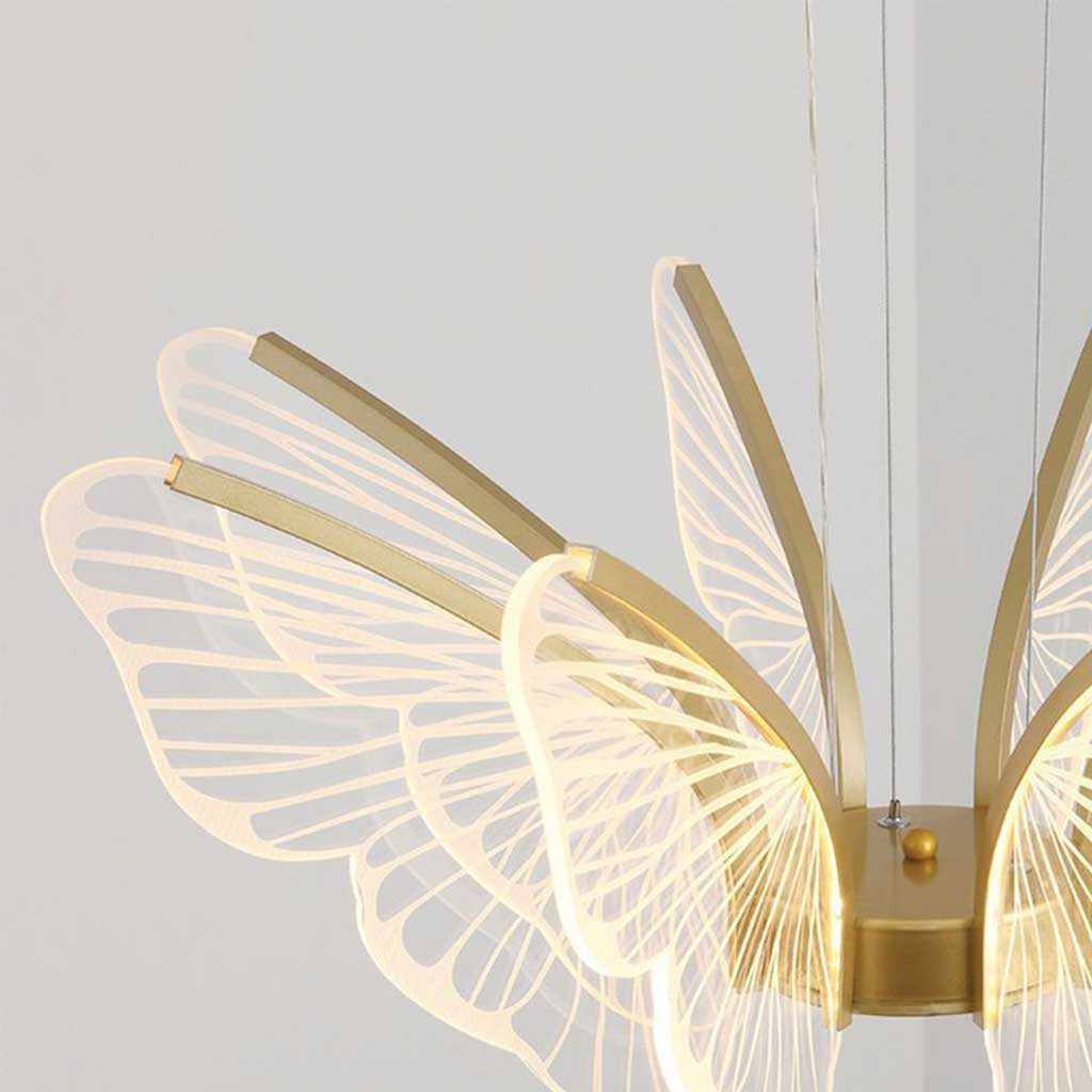 Chandelier Modern Luxury Elegant Acrylic, Butterfly/Leaf