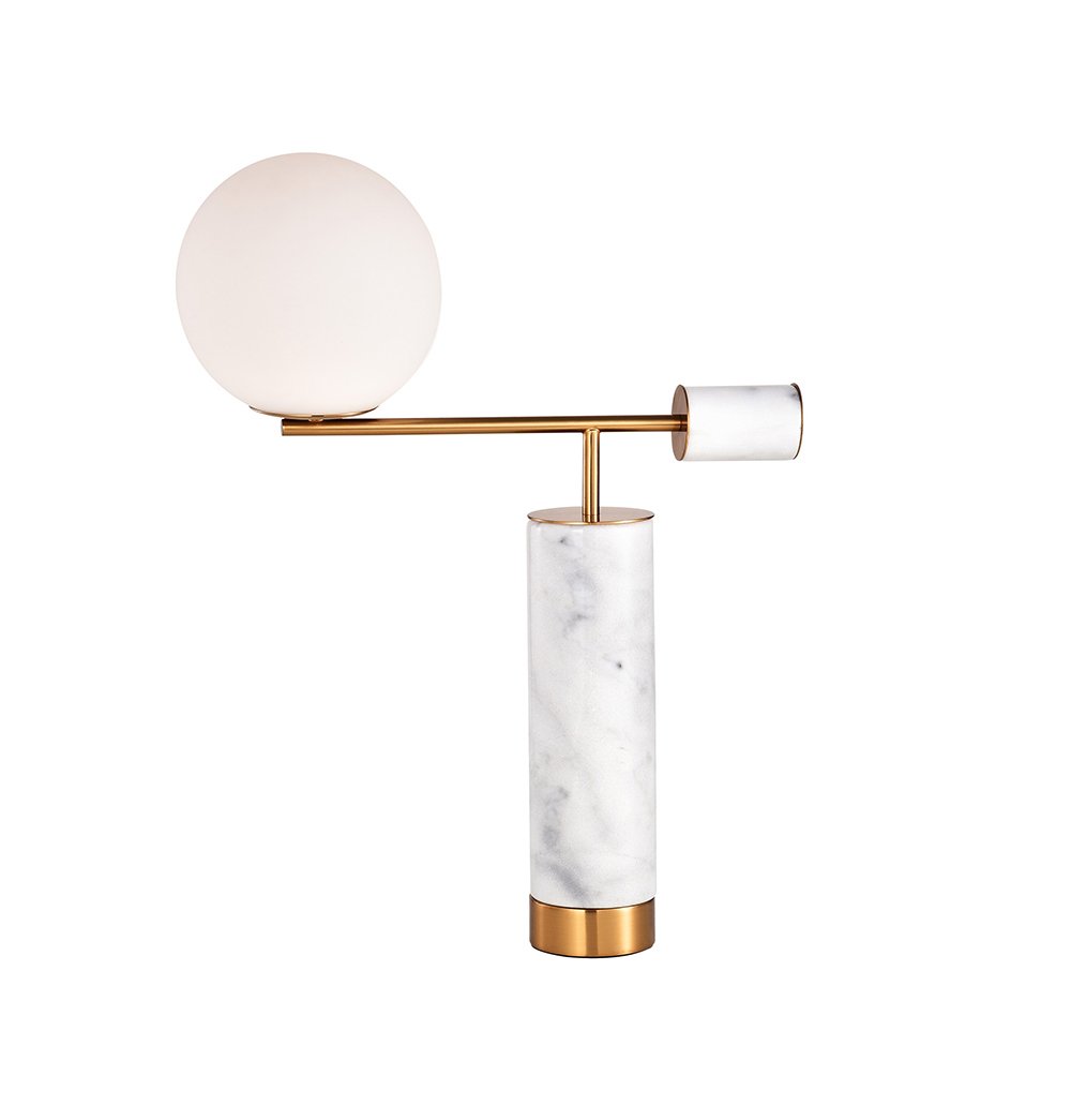 Marble Table Lamp with Balance Design