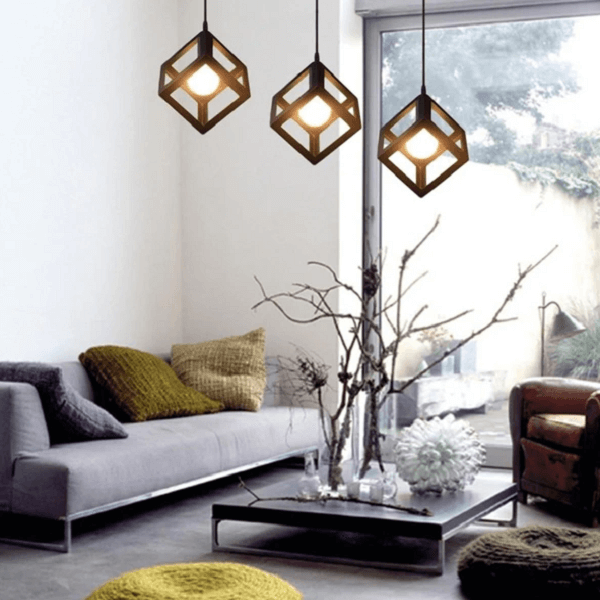 Caerus - Modern Nordic Geometric Cube Hanging Lamp