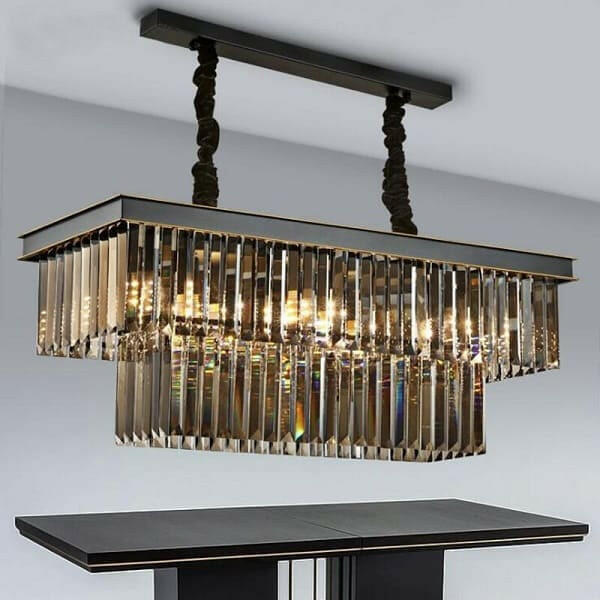 Calix - Rectangle Crystal Midnight Black Luxury