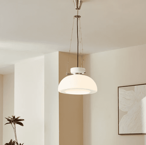 Cander - Retro White Glass Pendant