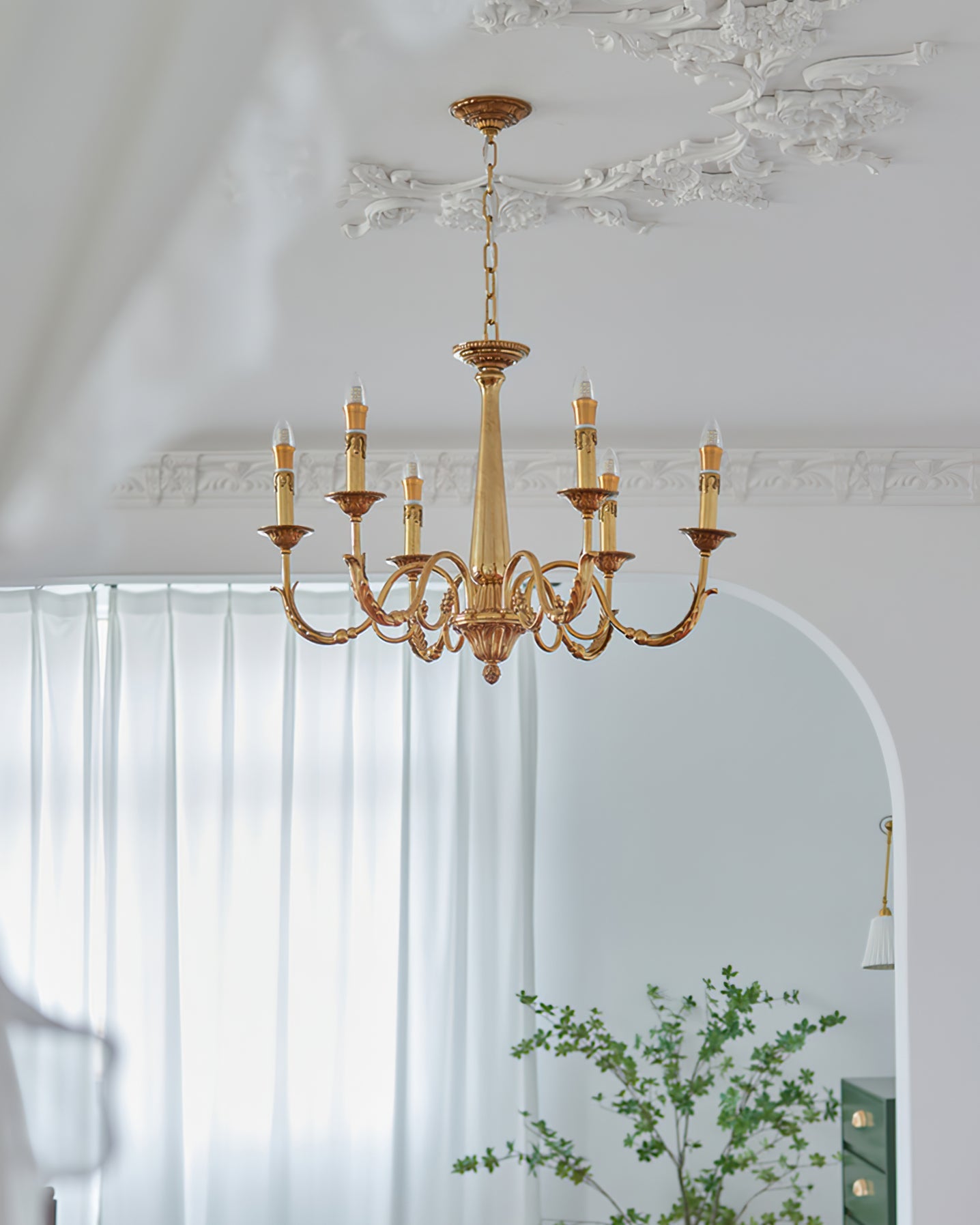 Candle Brass Chandelier