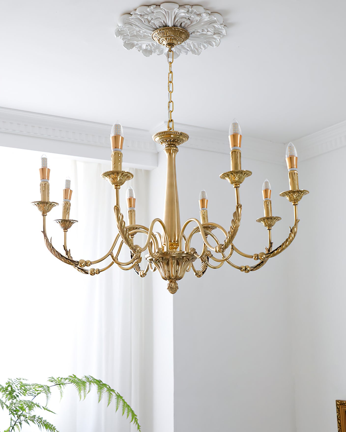 Candle Brass Chandelier