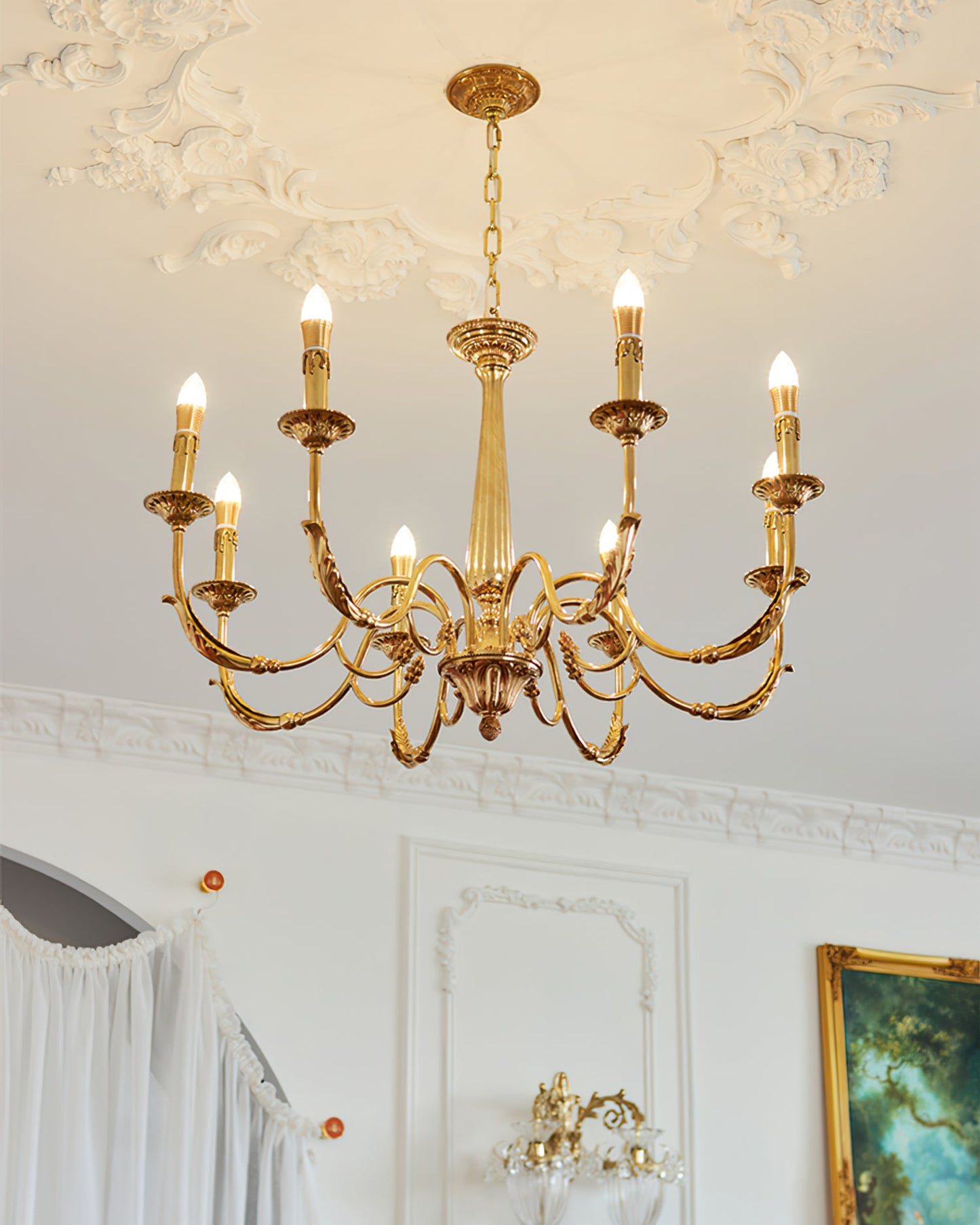 Candle Brass Chandelier