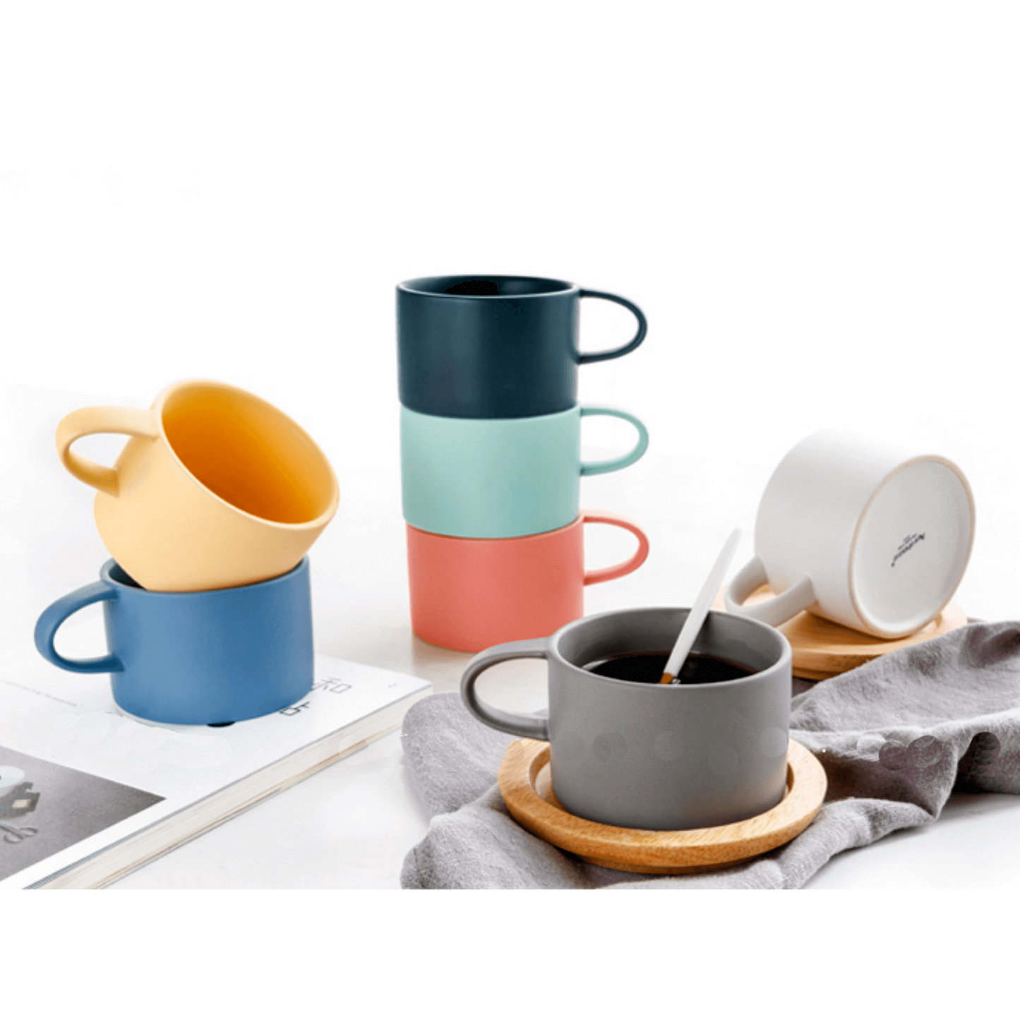 Candy Colors Ceramic Mugs - Nordic Side - 
