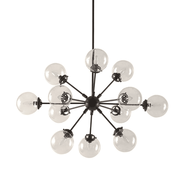 Carson - Modern Chandelier with 12 Large Glass Bulbs