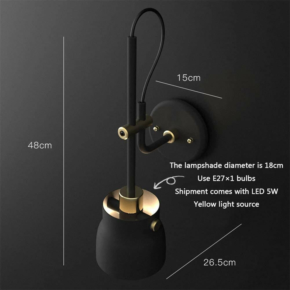 Modern Industrial Style Retractable Wall Lamp