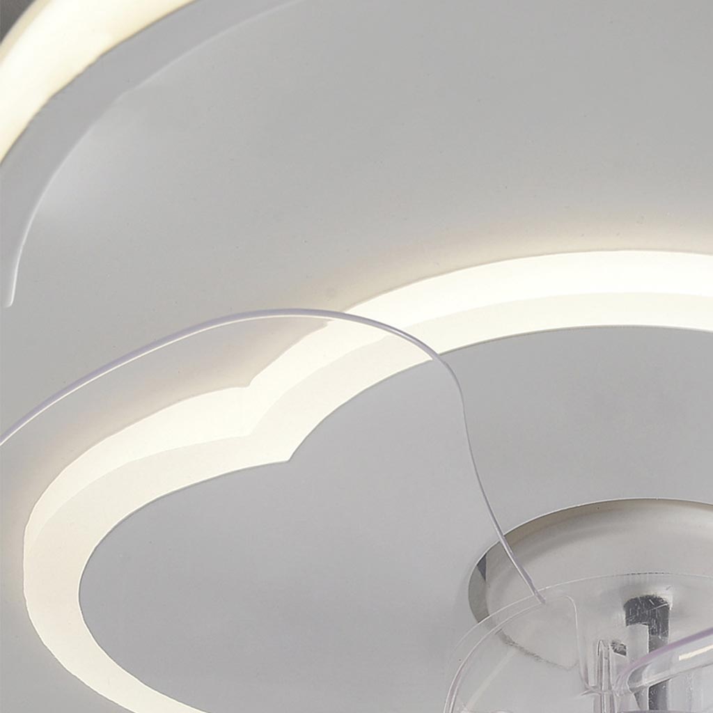 Ceiling Fan with Dimmable LED Light, Creative Cloud/White