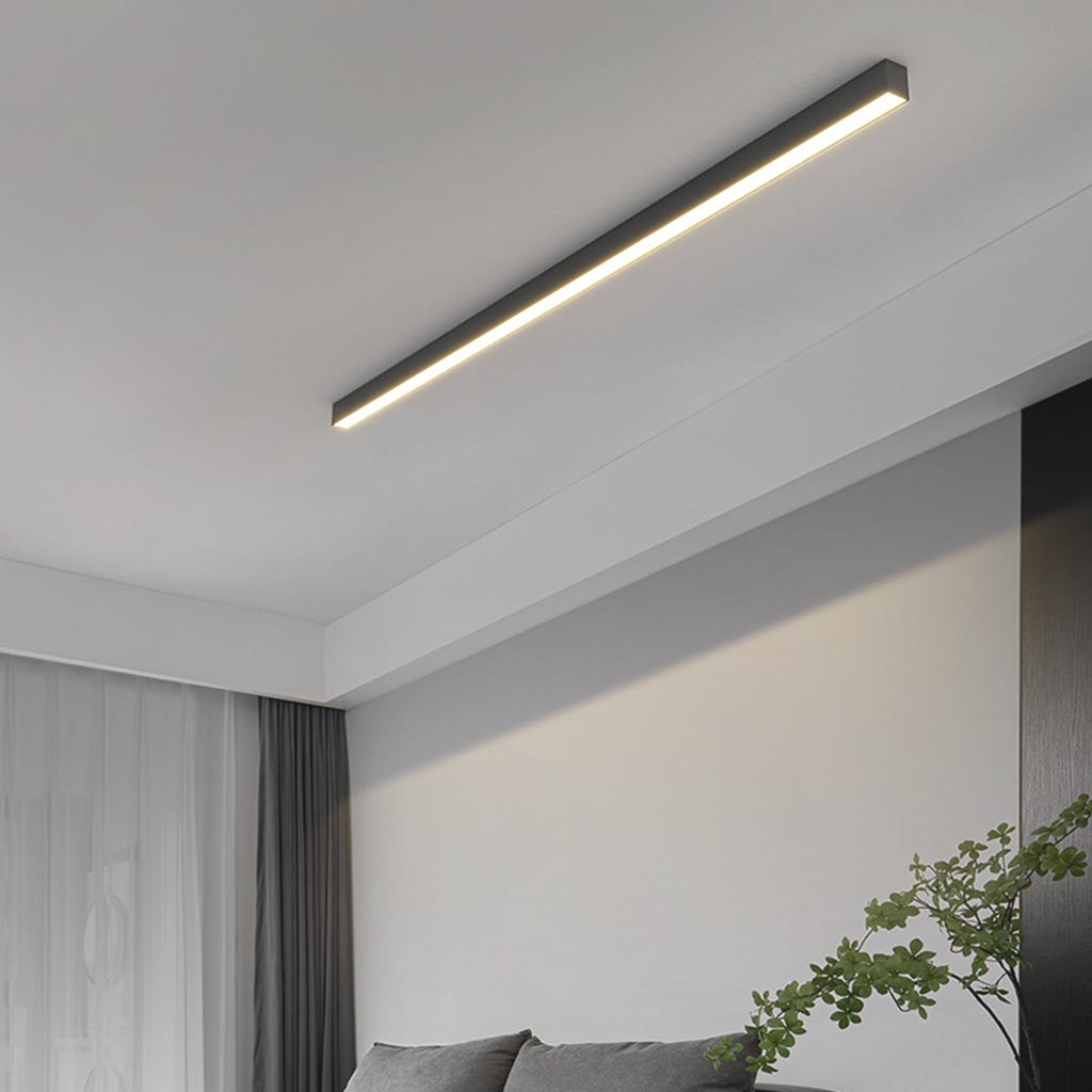 Ceiling Light Bar Linear Flush Mount Minimalist LED, Black/White