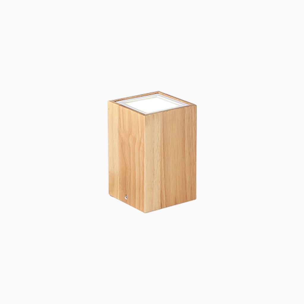 Ceiling Light Downlight Wood LED Cylinder/Cube, Log Color