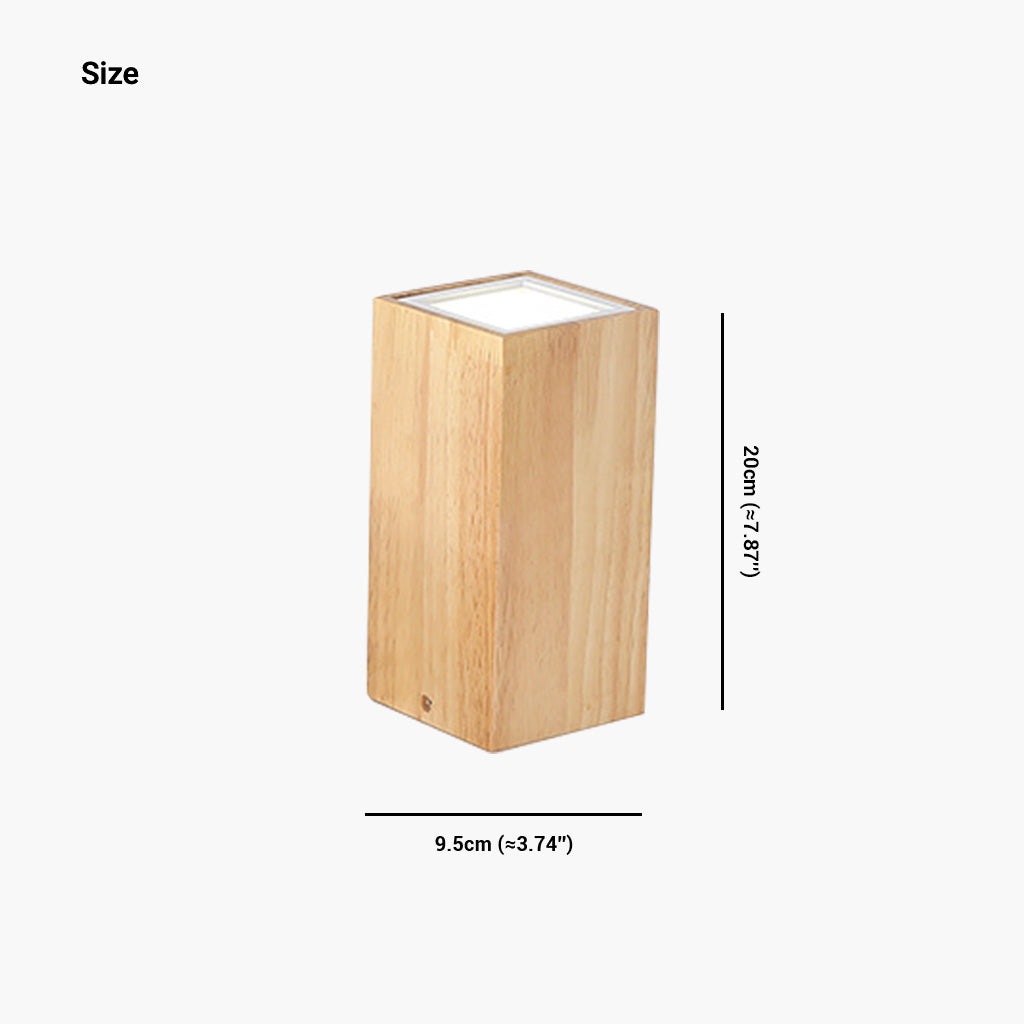 Ceiling Light Downlight Wood LED Cylinder/Cube, Log Color