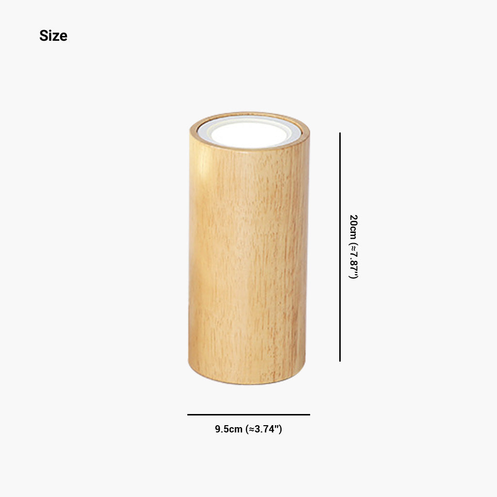 Ceiling Light Downlight Wood LED Cylinder/Cube, Log Color