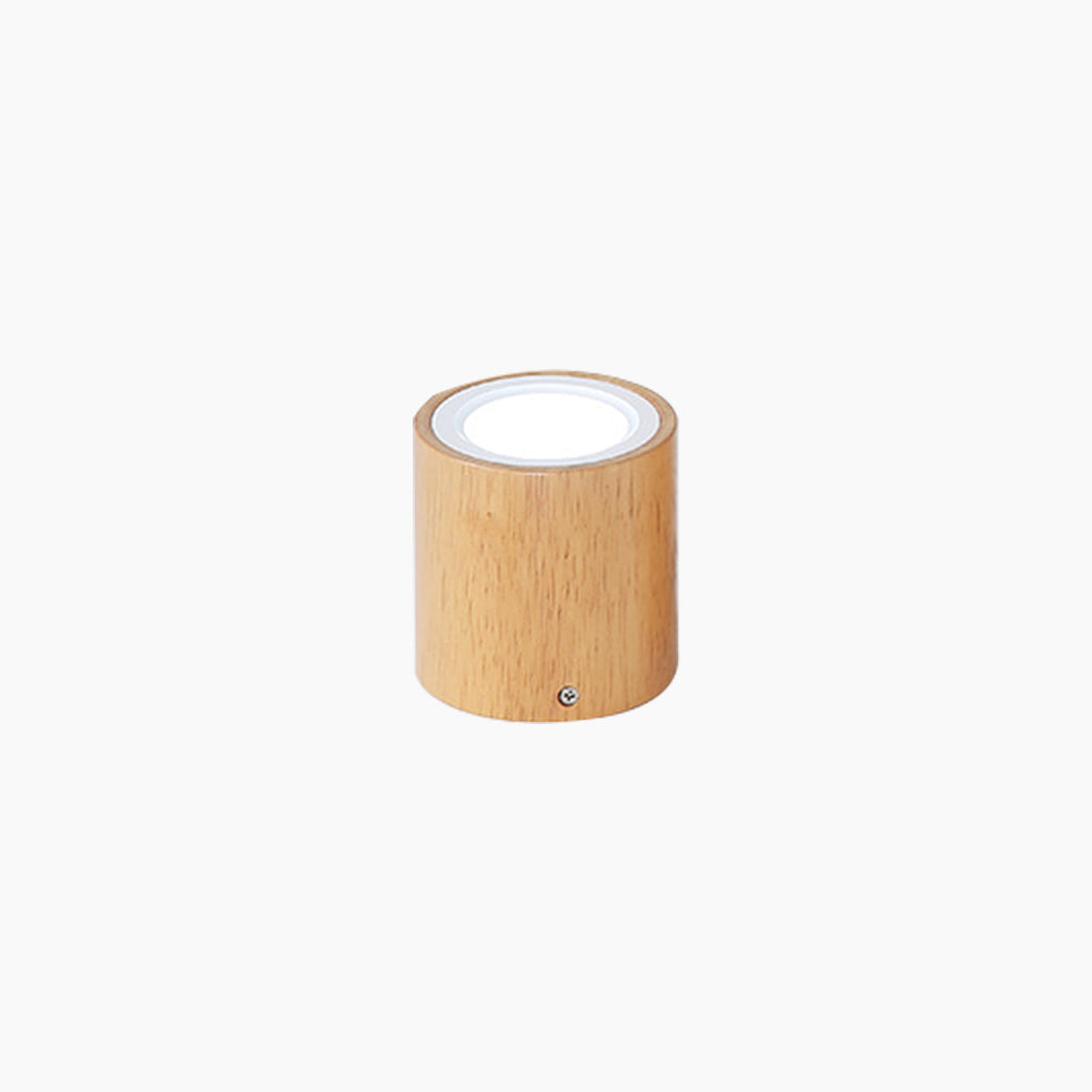 Ceiling Light Downlight Wood LED Cylinder/Cube, Log Color