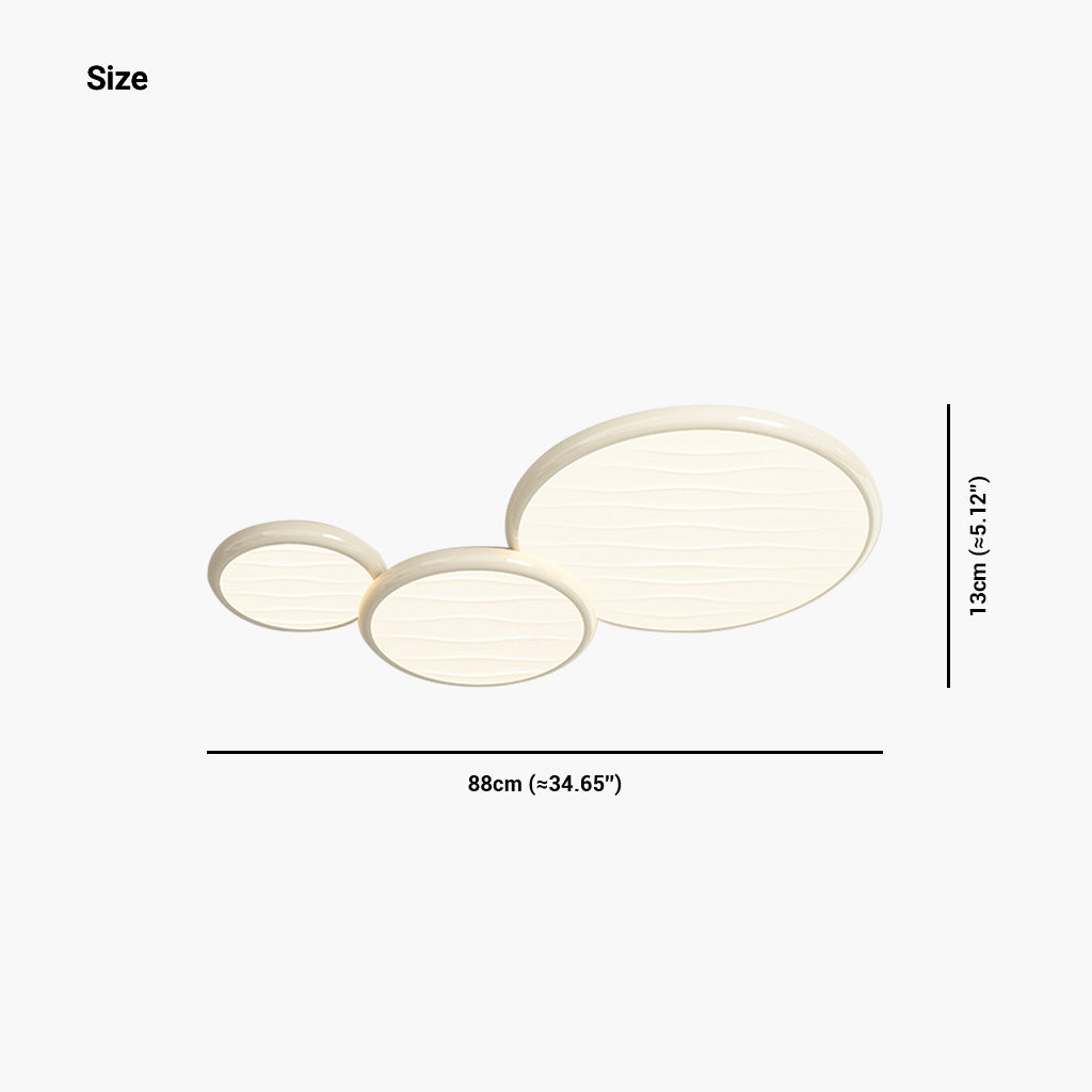 Ceiling Light Fixture Large Oversized 34"/43" Flush Mount LED Minimalist