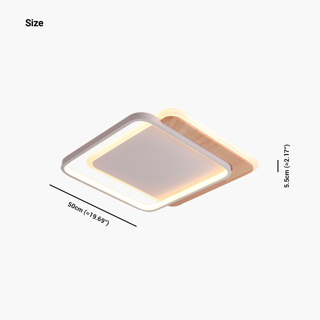 Ceiling Light Flush Mount Modern Chic Dimmable, Round/Square