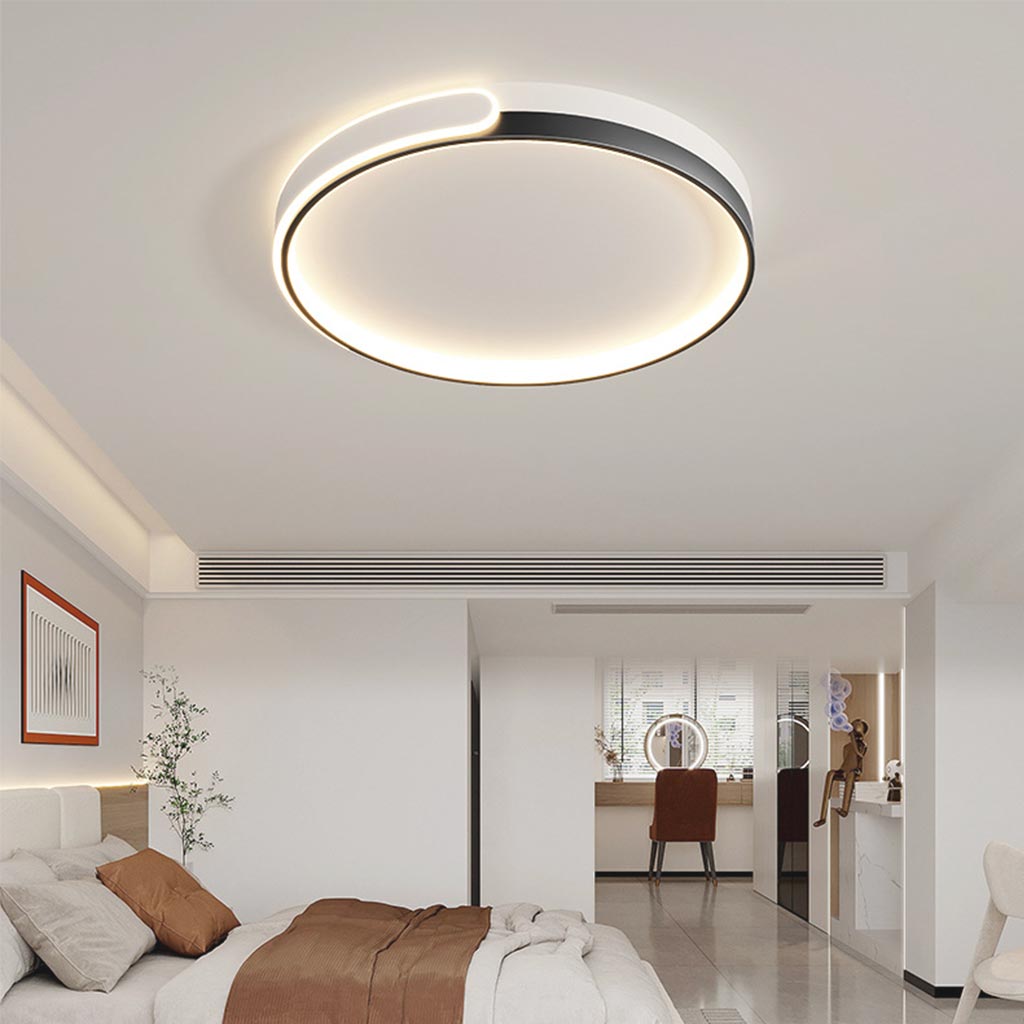 Ceiling Light Flush Mount Nordic Unique Geometric, Black & White