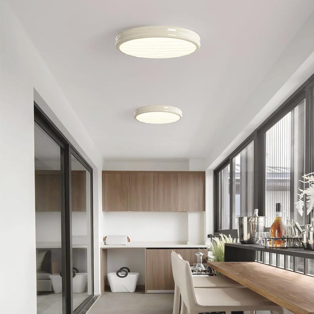 Ceiling Light Flush Mount Modern Minimalist Round LED Full Spectrum, 4 Colors