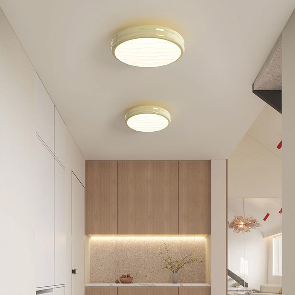 Ceiling Light Flush Mount Modern Minimalist Round LED Full Spectrum, 4 Colors