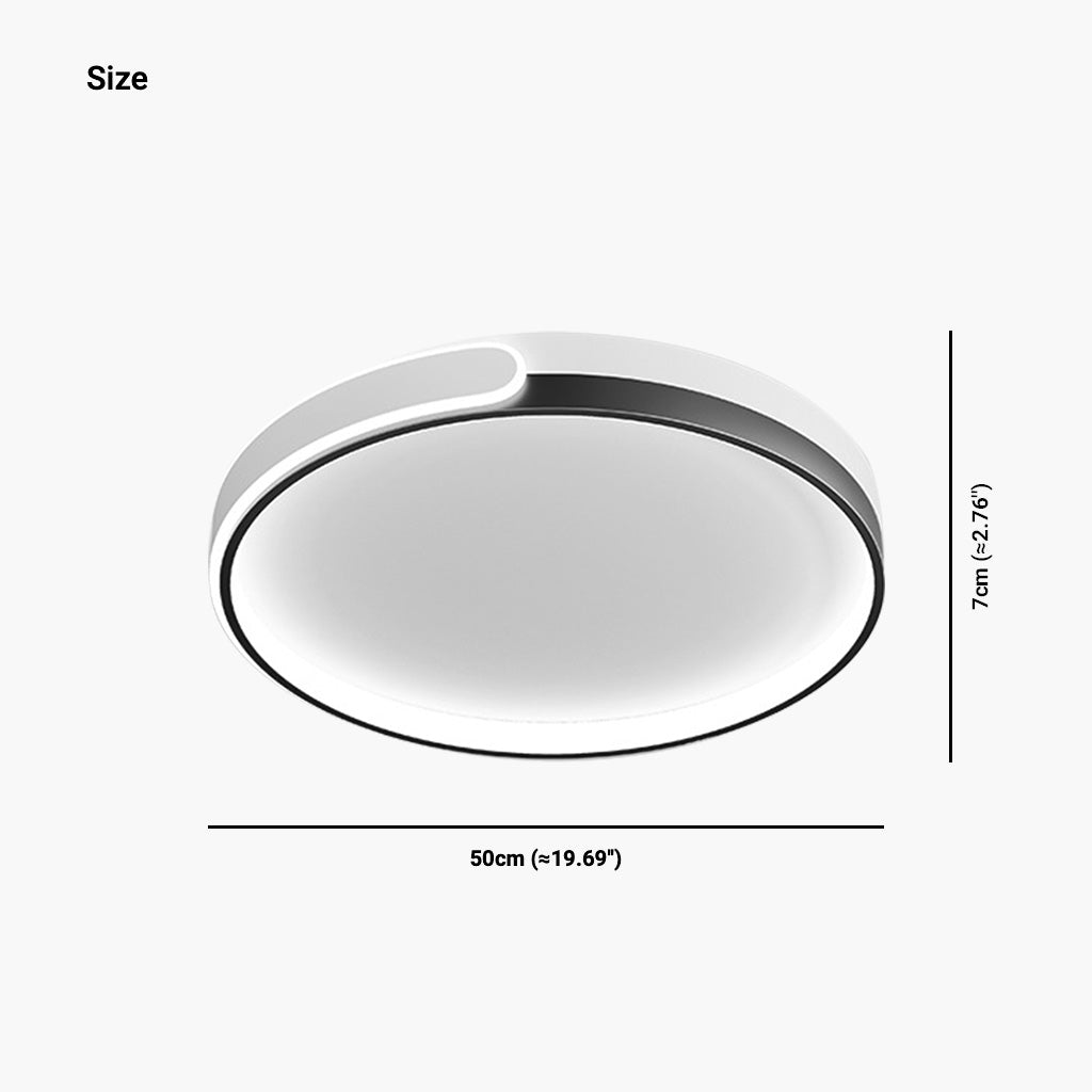 Ceiling Light Flush Mount Nordic Unique Geometric, Black & White