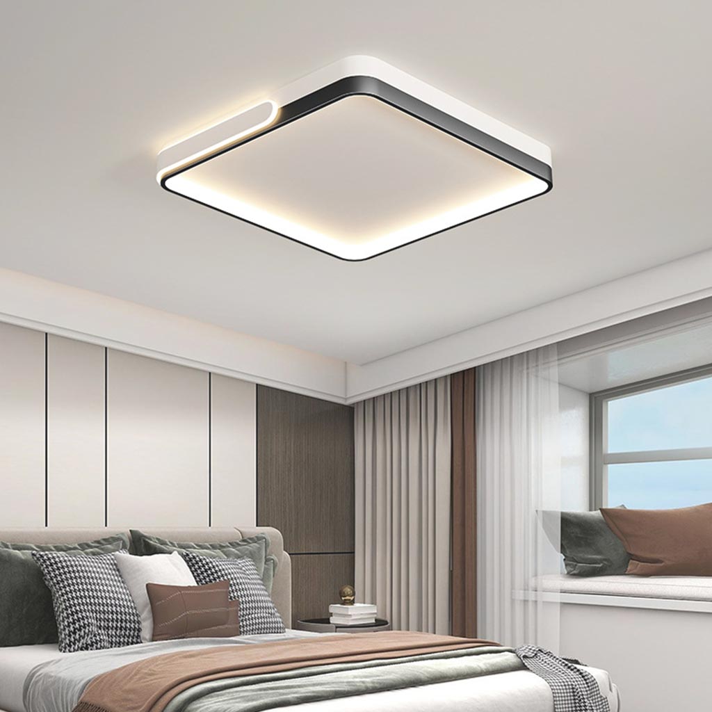 Ceiling Light Flush Mount Nordic Unique Geometric, Black & White