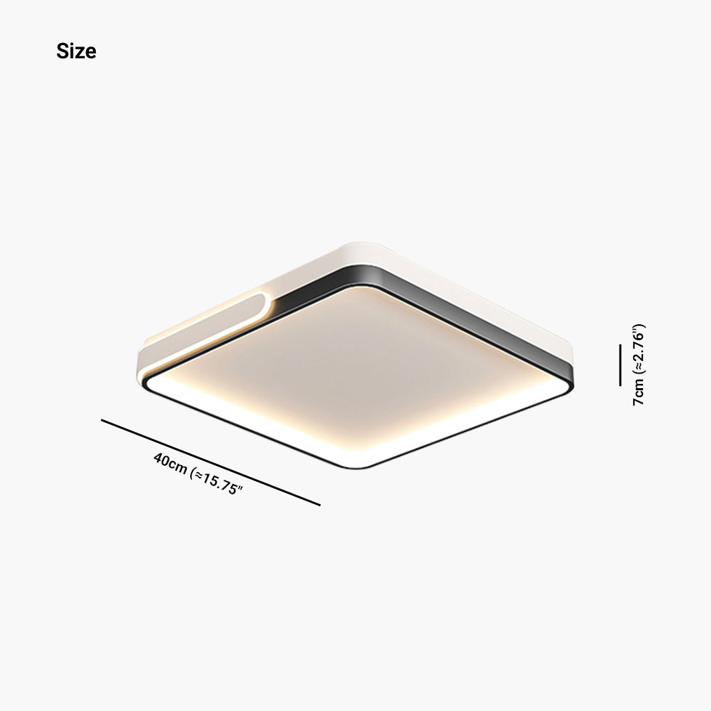 Ceiling Light Flush Mount Nordic Unique Geometric, Black & White
