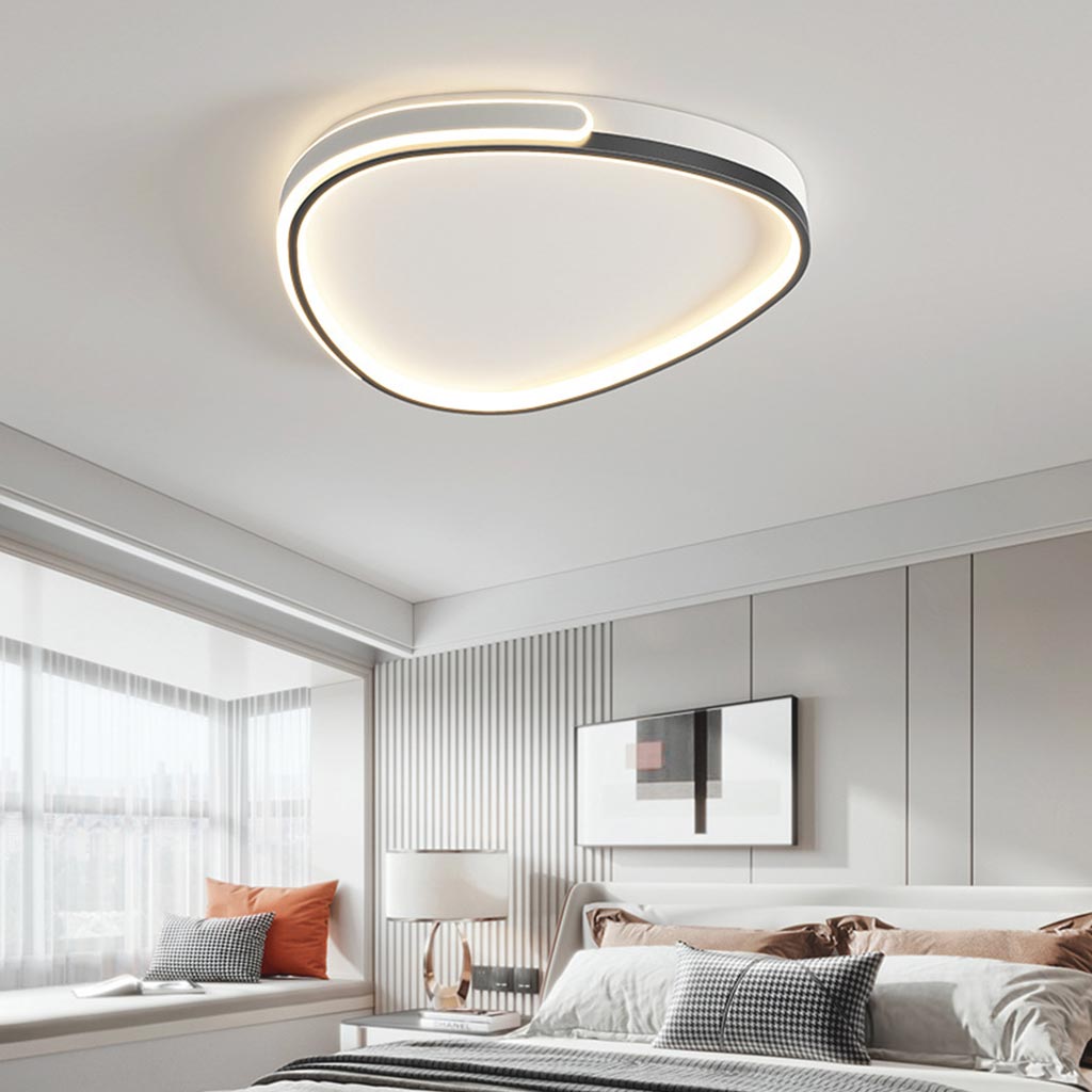 Ceiling Light Flush Mount Nordic Unique Geometric, Black & White
