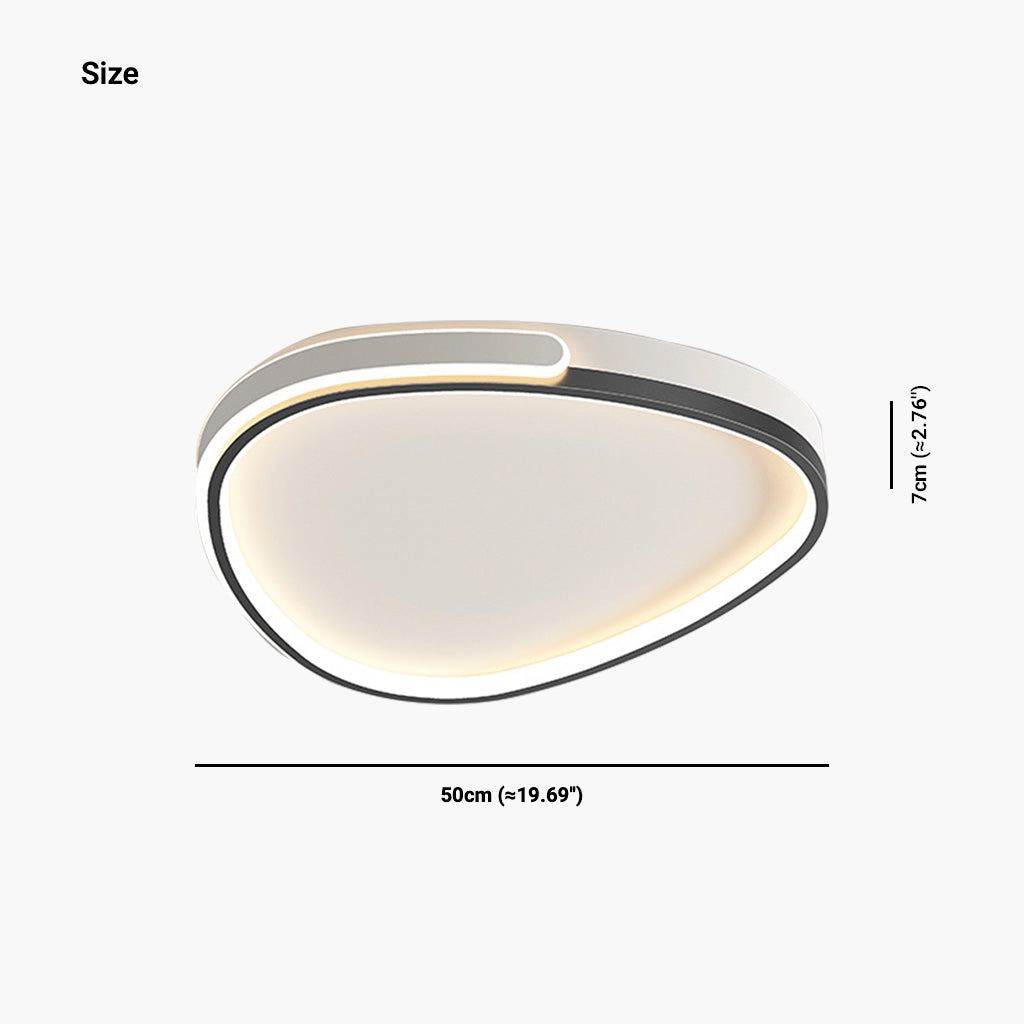 Ceiling Light Flush Mount Nordic Unique Geometric, Black & White