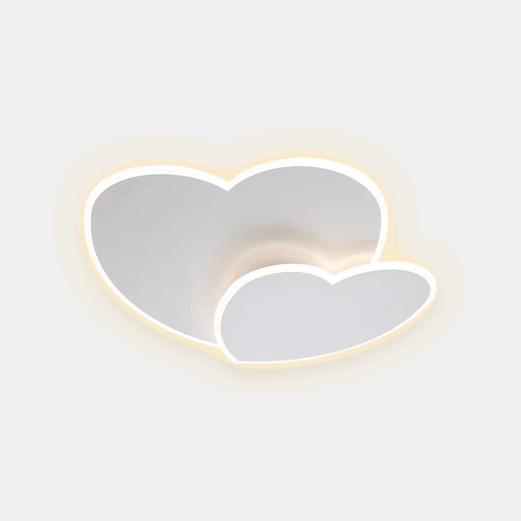 Ceiling Light Minimalist Heart Shape LED for Girls Room, White