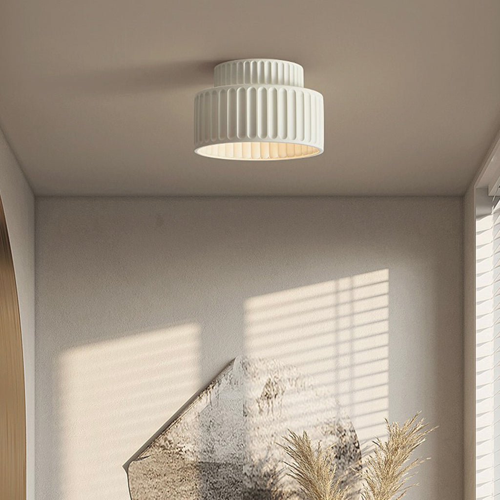 Flush Mount Ceiling Light / Pendant Light Nordic Cream Pleated, 4 Colors