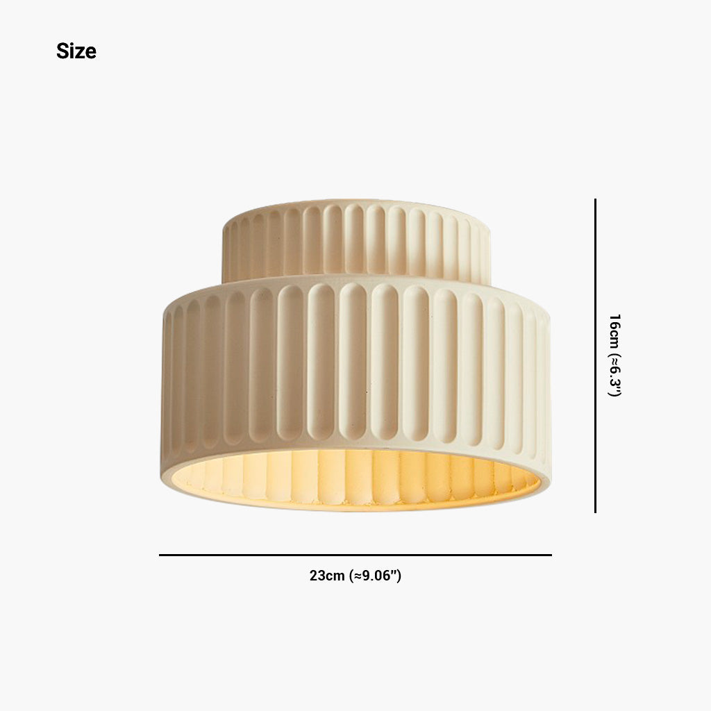 Flush Mount Ceiling Light / Pendant Light Nordic Cream Pleated, 4 Colors