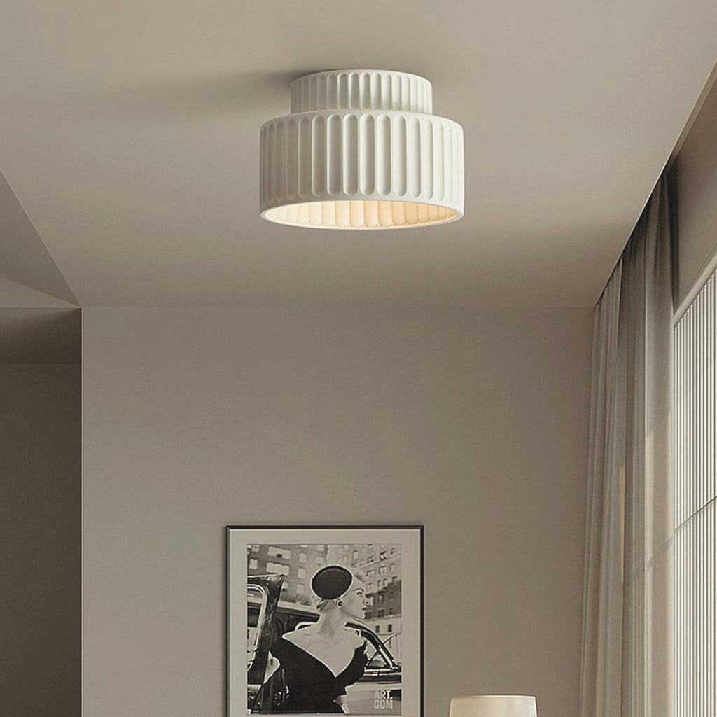 Flush Mount Ceiling Light / Pendant Light Nordic Cream Pleated, 4 Colors