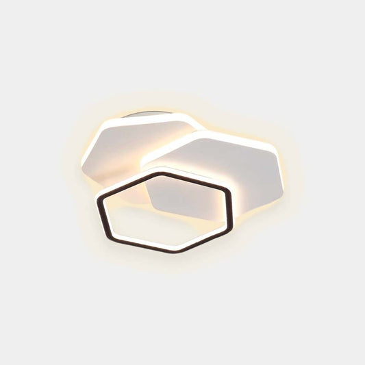 Ceiling Light Nordic Geometric Dimmable LED, White & Black
