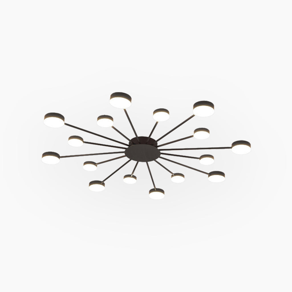 Ceiling Light Modern Unique Sputnik LED, Black / Gold