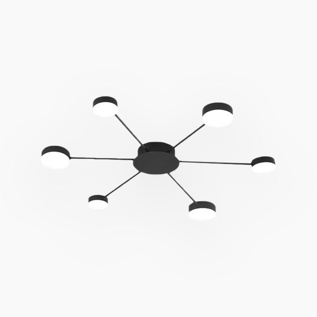 Ceiling Light Modern Unique Sputnik LED, Black / Gold