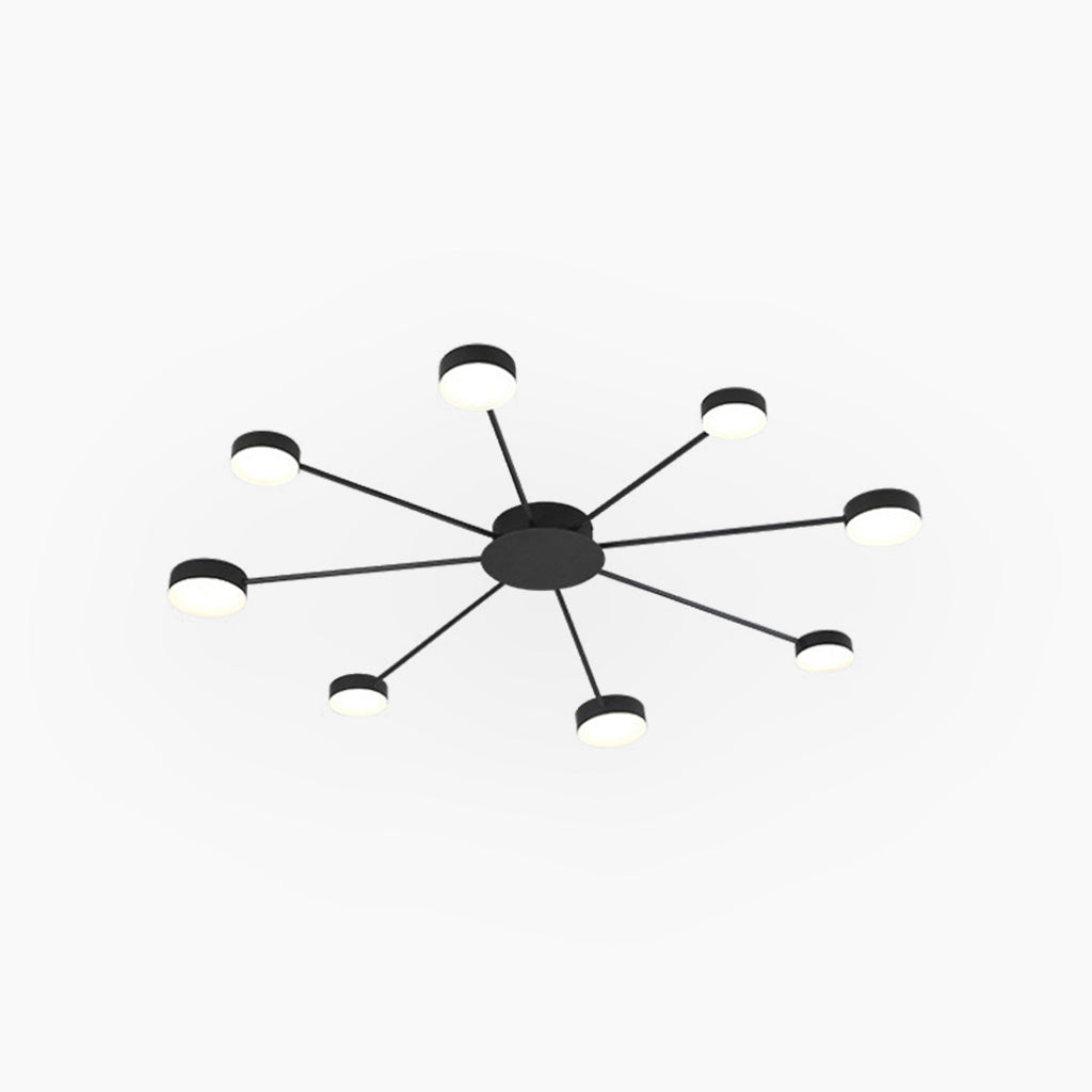 Ceiling Light Modern Unique Sputnik LED, Black / Gold