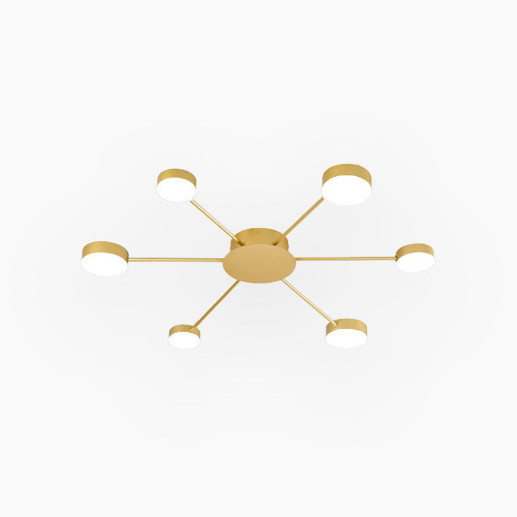 Ceiling Light Modern Unique Sputnik LED, Black / Gold