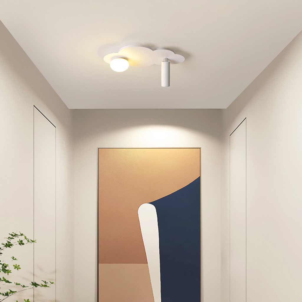 Ceiling Light with Spotlight Minimalist Cloud, White