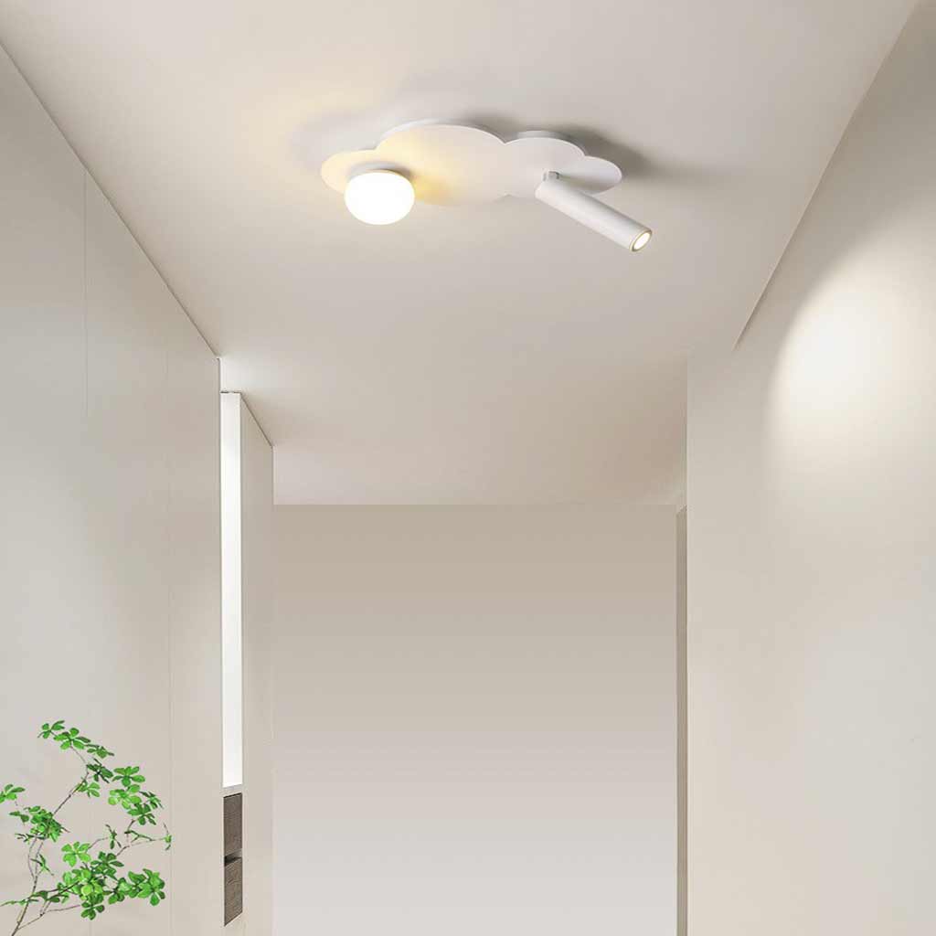 Ceiling Light with Spotlight Minimalist Cloud, White