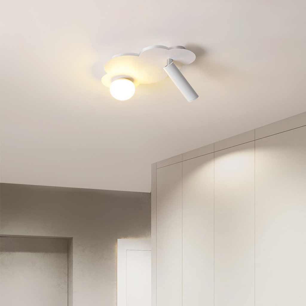 Ceiling Light with Spotlight Minimalist Cloud, White